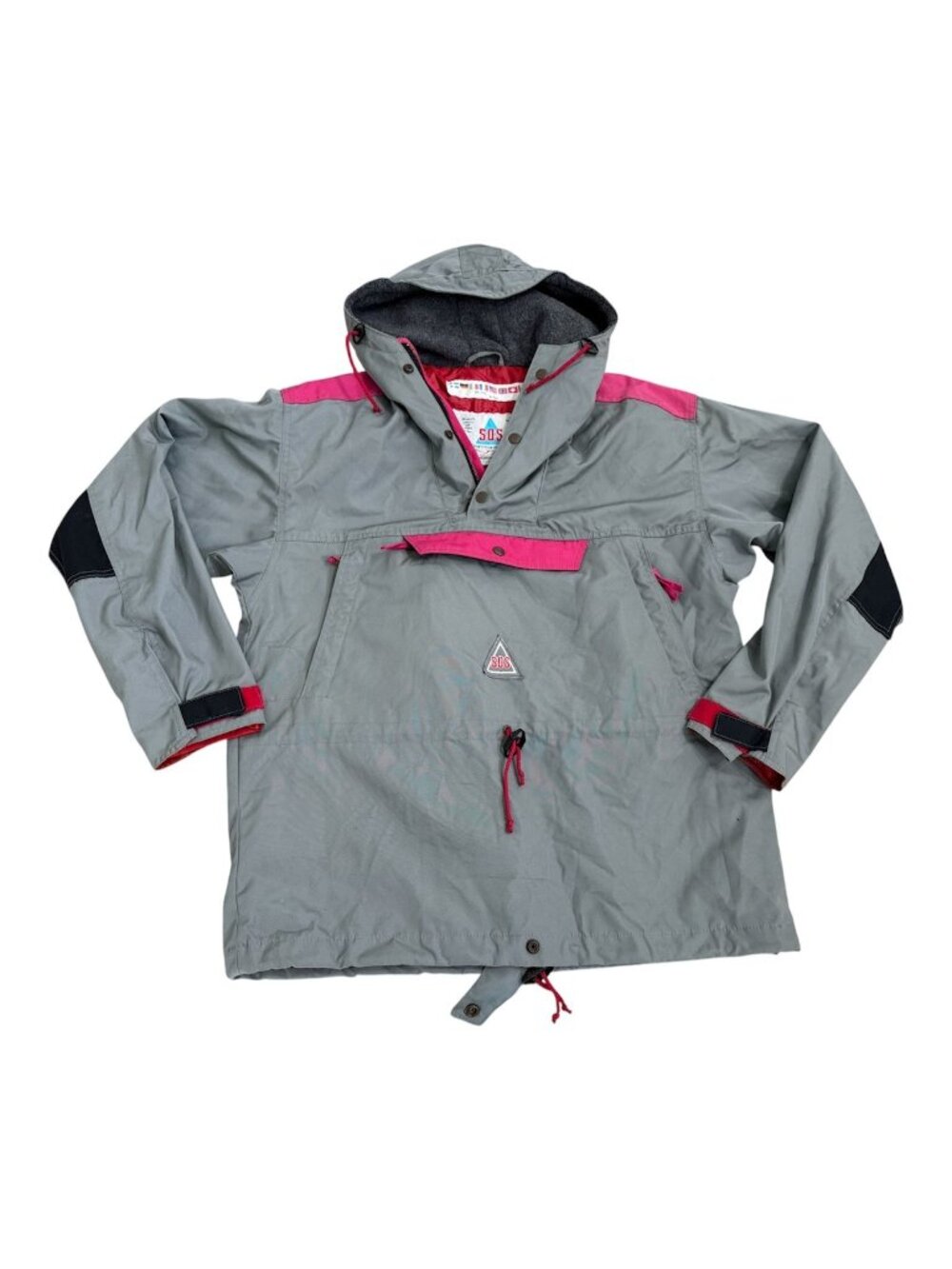 Sportswear of Sweden SOS Insulated Snow Grey Pink Pullover Jacket Medium Hooded